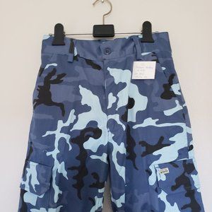 Blue camo cargo pants